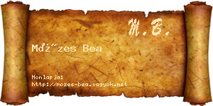 Mózes Bea névjegykártya